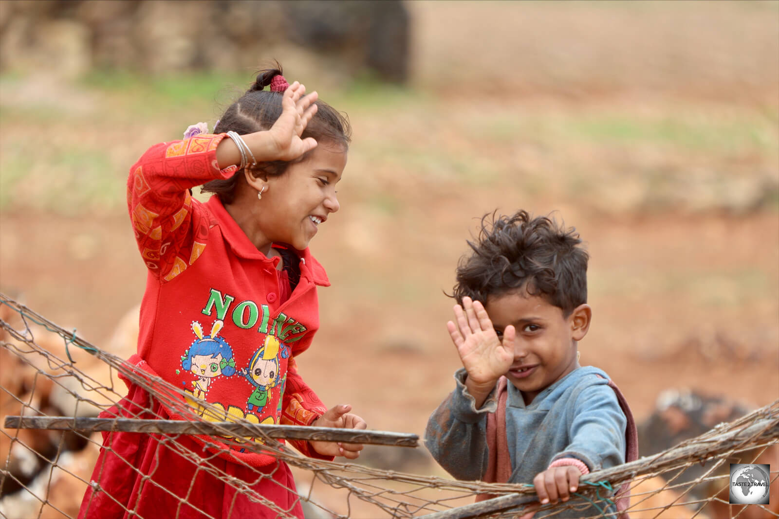 Children on Diksam plateau.
