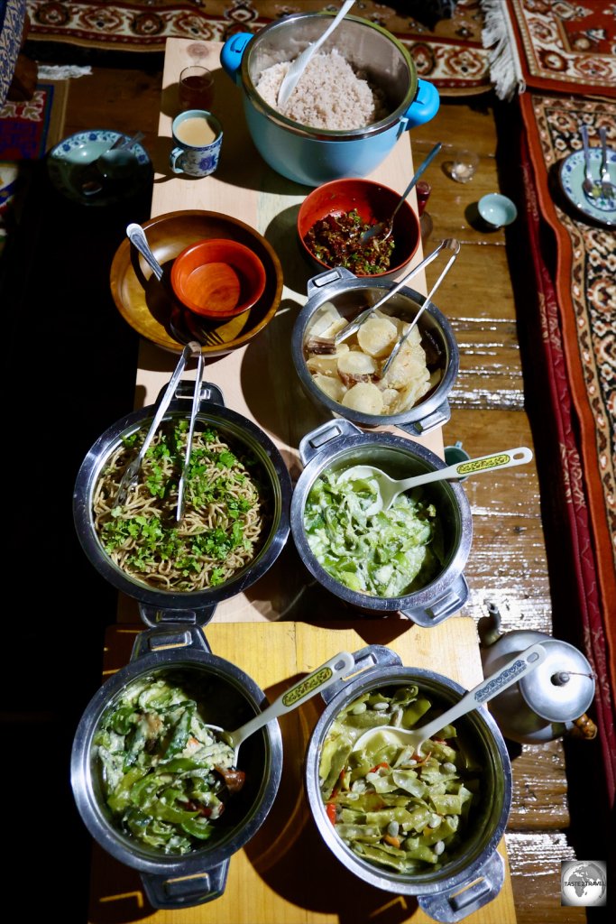 Our divine Bhutanese dinner which was served at the Pema Wangchuk Farmhouse.
