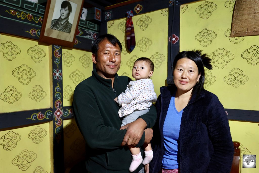 The owners of Pema Wangchuk Farmhouse in Paro, who prepared the most amazing meal using produce from their farm.