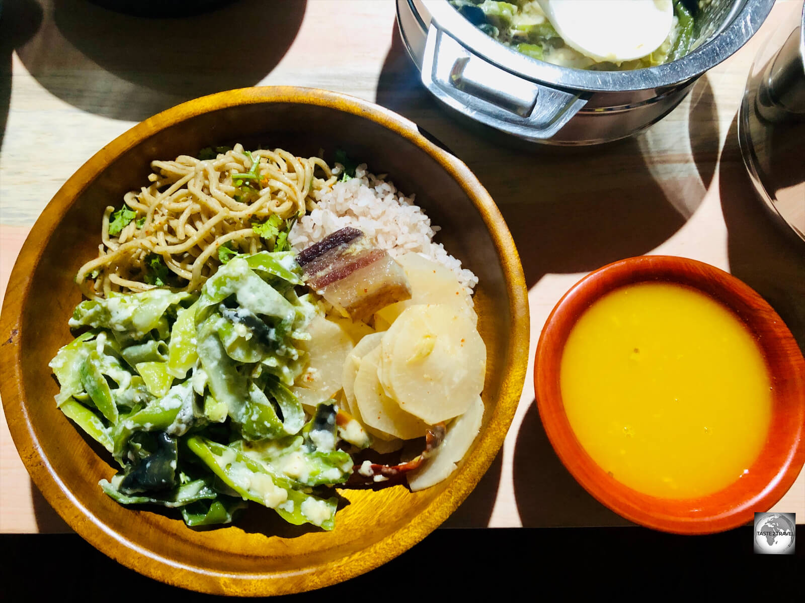 My dinner at the Pema Wangchuk Farmhouse, which included a delicious pumpkin and ginger soup.
