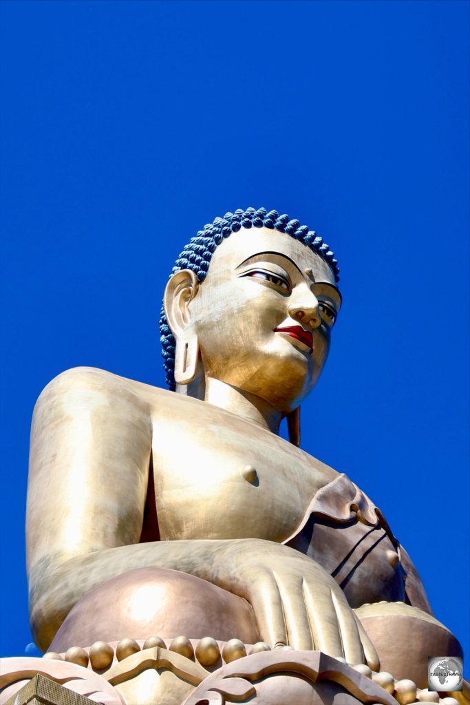 Perched on a mountain slope, Buddha Dordenma can be seen from anywhere in Thimphu.