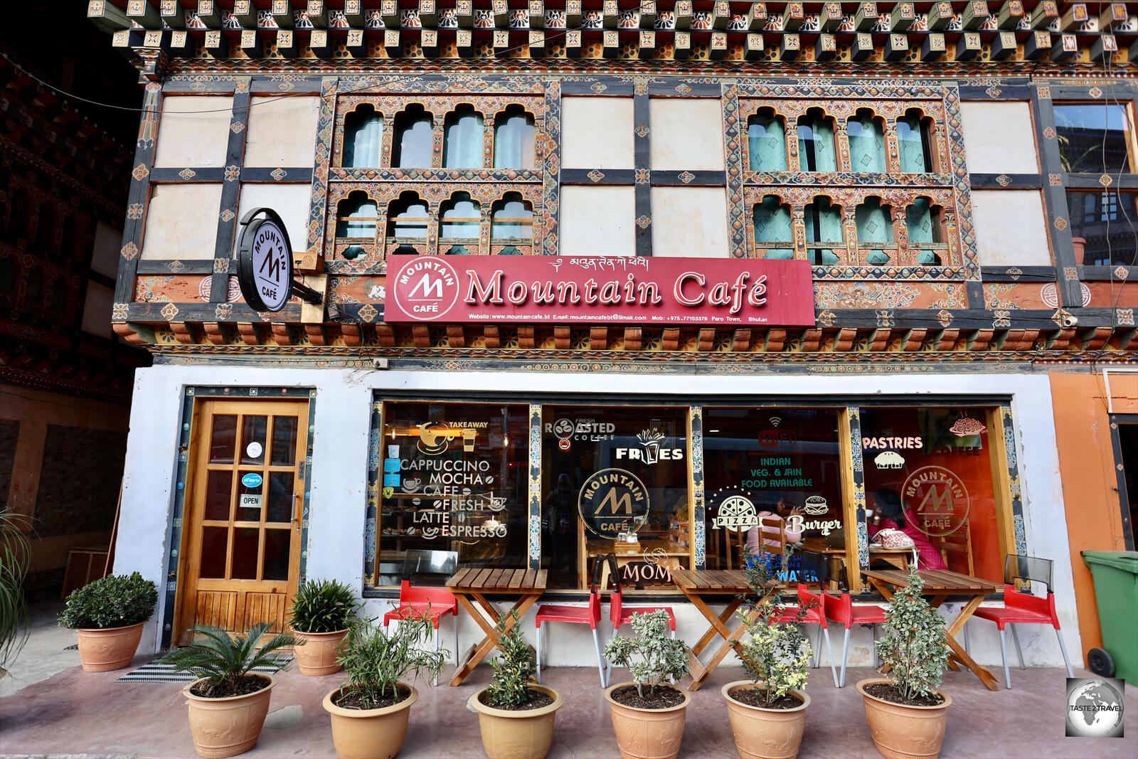 The Mountain Cafe and Roastery in Paro, which serves excellent coffee.