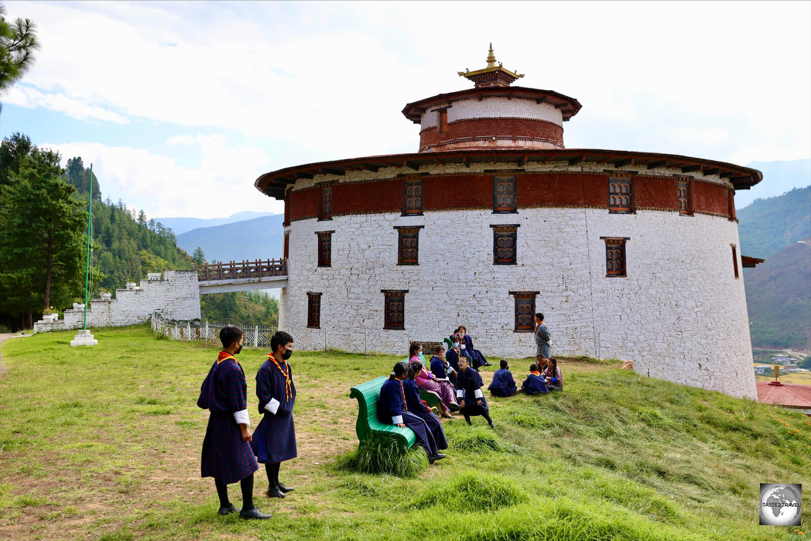 School children, visiting the National Museum of Bhutan.