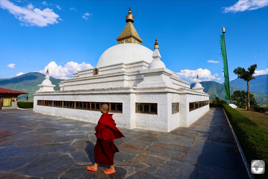 The Chorten (Stupa) at the Sangchhen Dorji Lhuendrup Nunnery.