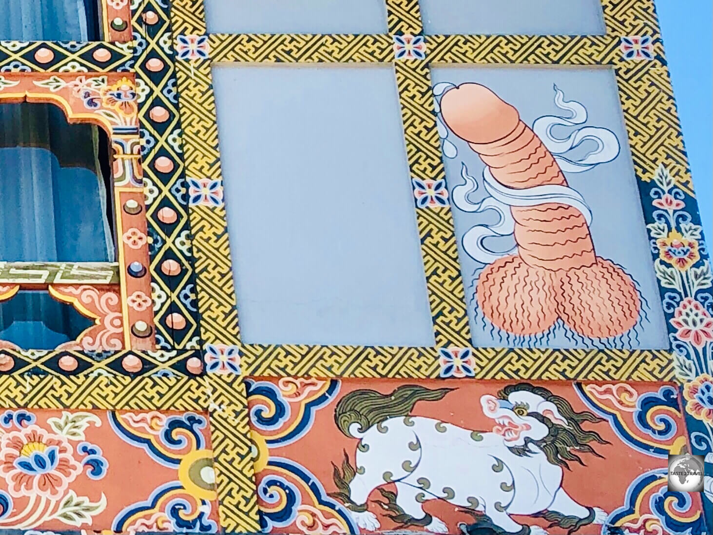 Almost all homes in the village of Lobesa feature ejaculating penises on their exterior walls.