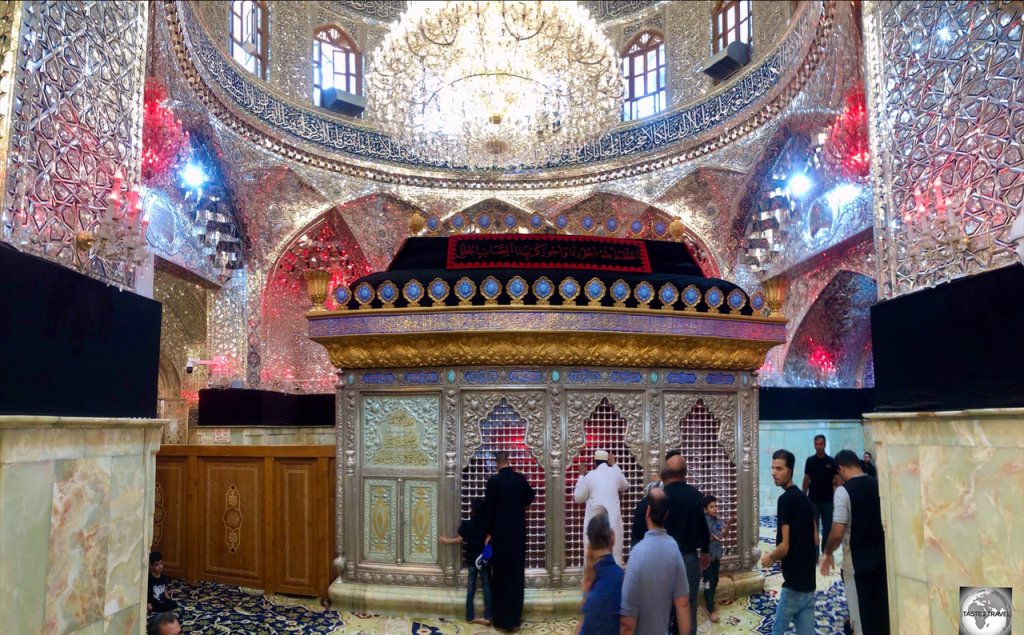 The holy shrine of Muslim ibn Aqeel at the Grand Mosque of Kufa.