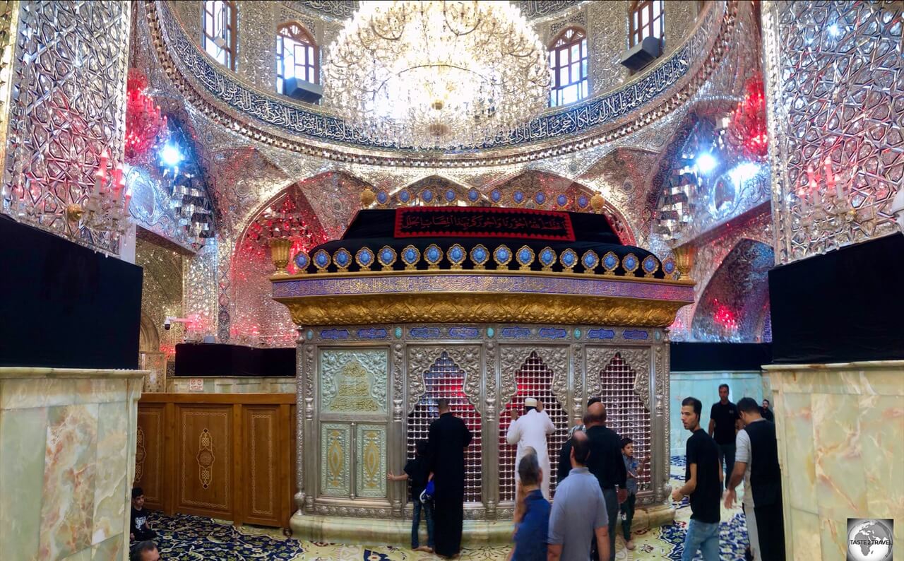 The holy shrine of Muslim ibn Aqeel at the Grand Mosque of Kufa.