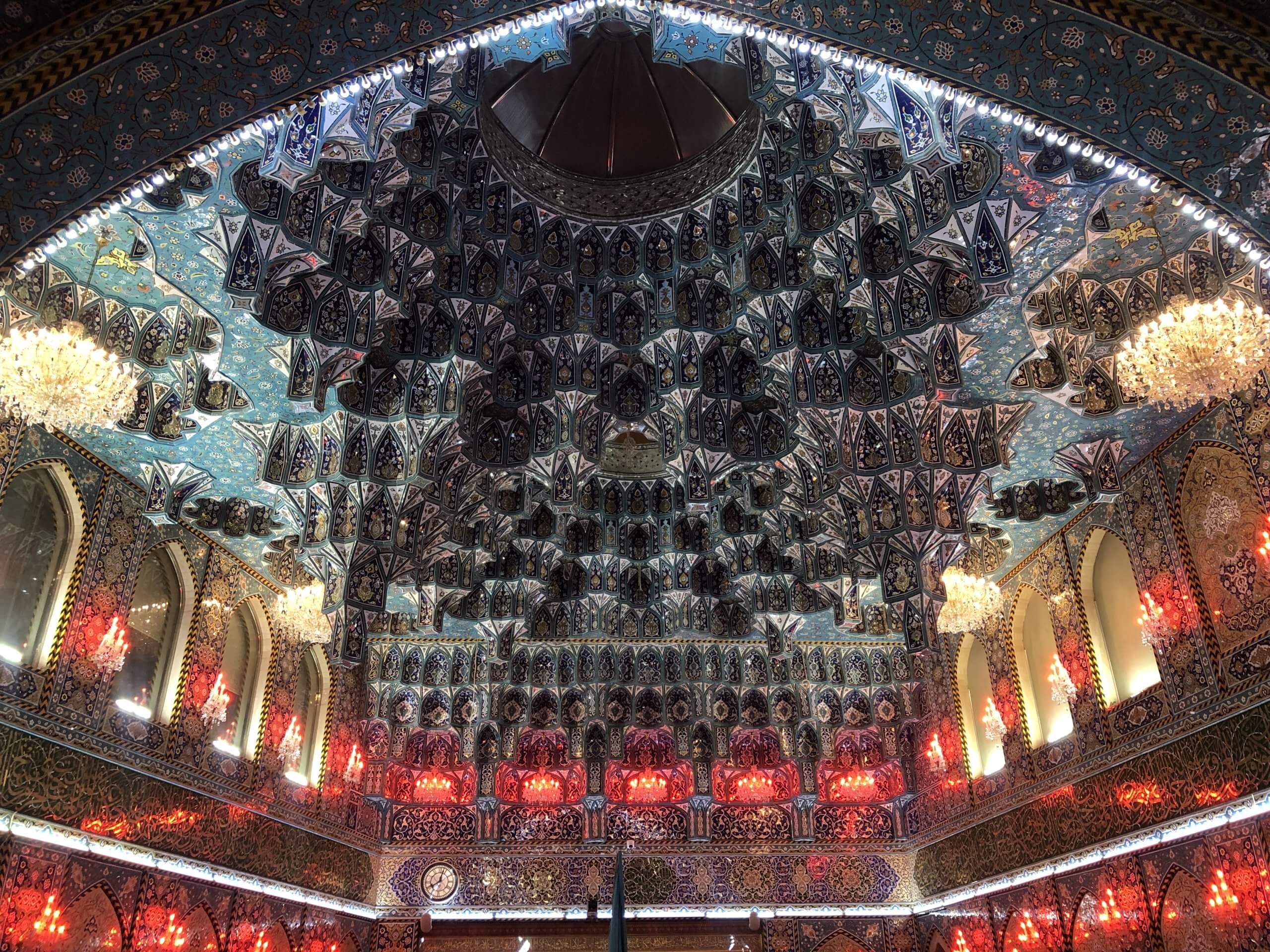 Details of an entrance portal at the Imam Hussain Shrine in Karbala.