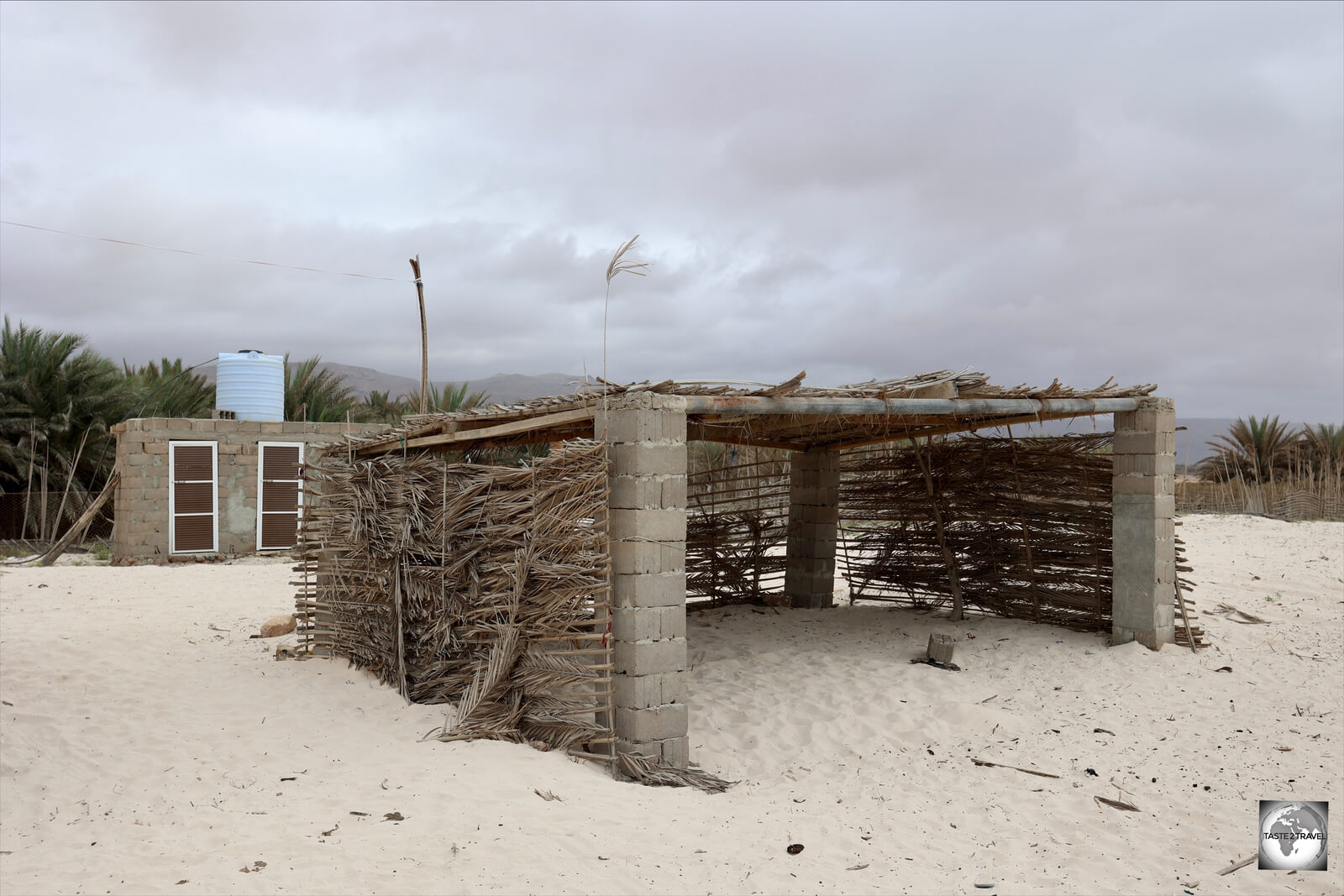 The campsite at Amek beach, on the south coast of Socotra.