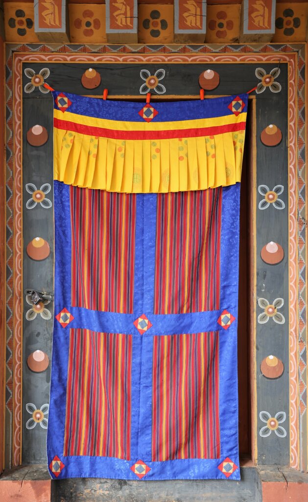 Doorway at the Druk Wangditse Lhakhang (temple).