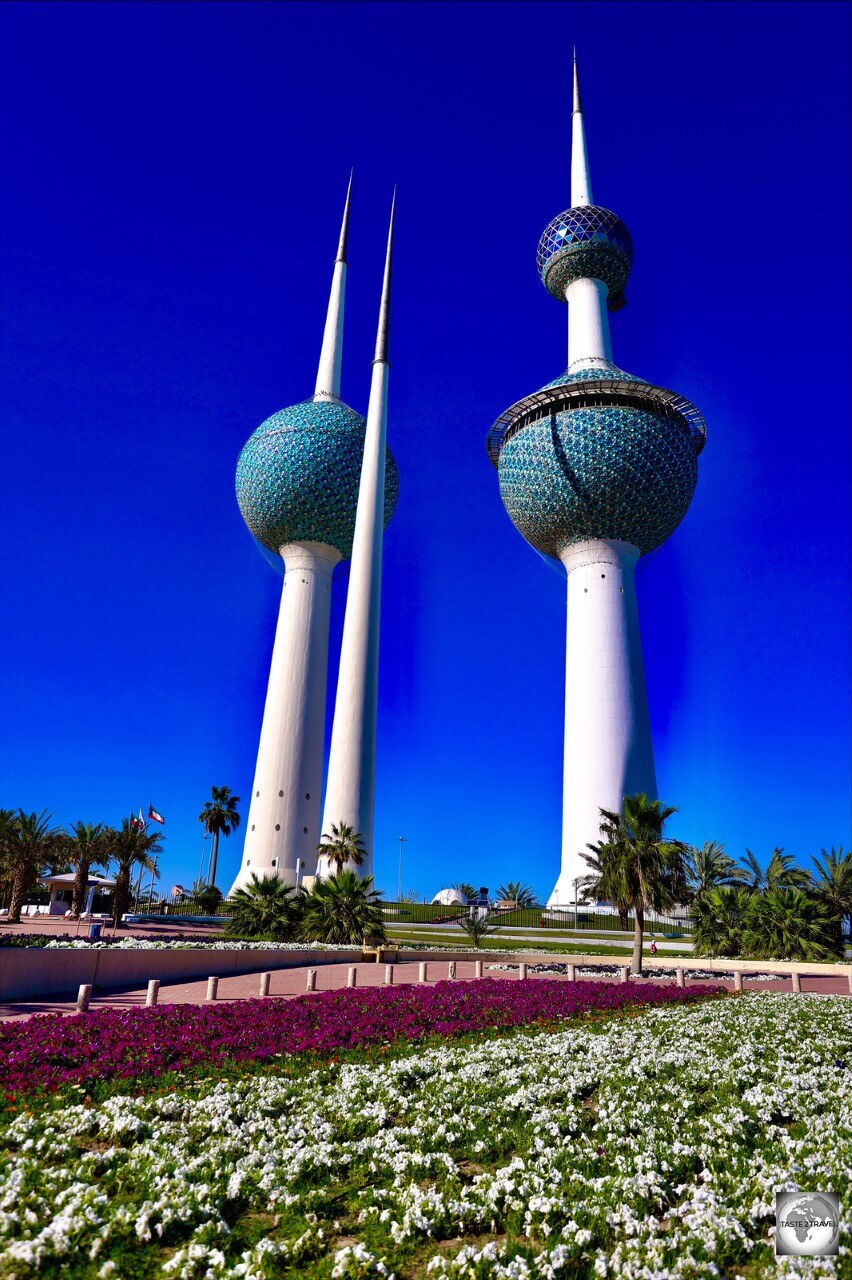 The water towers are the most famous and iconic landmark in Kuwait City.