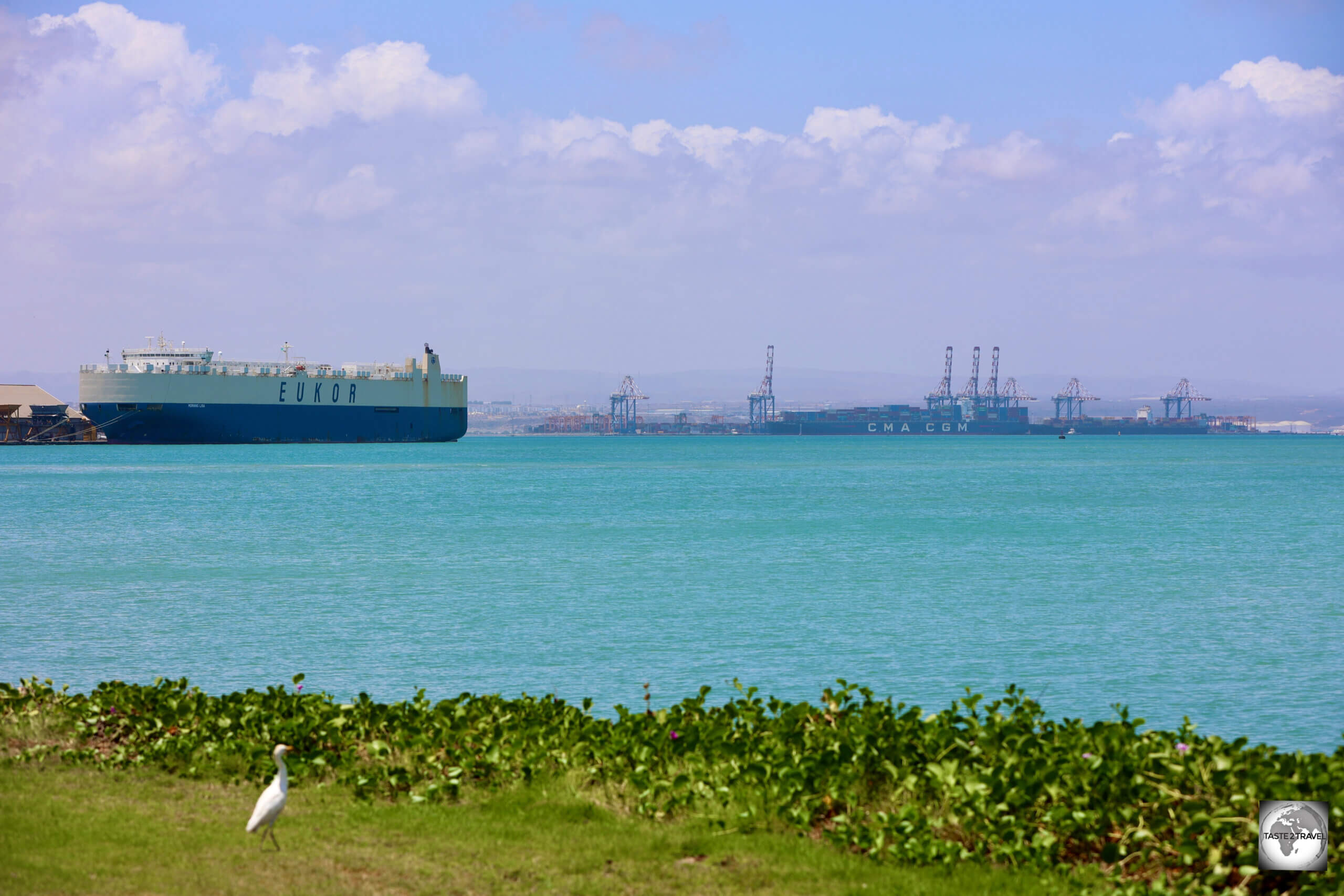 Due to its strategic location at the entrance to the Red Sea, Djibouti is a major trans-shipment port.