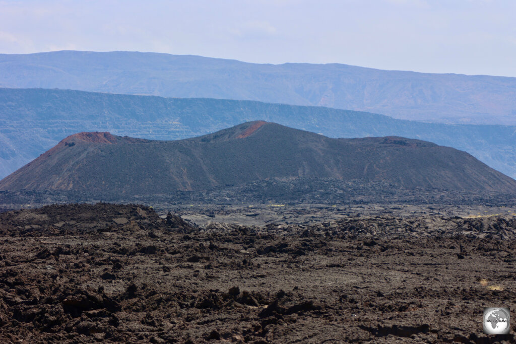 One of several fissure vent volcanoes which were created during the November, 1978 eruption in the area around the Ardoukoba volcano.
