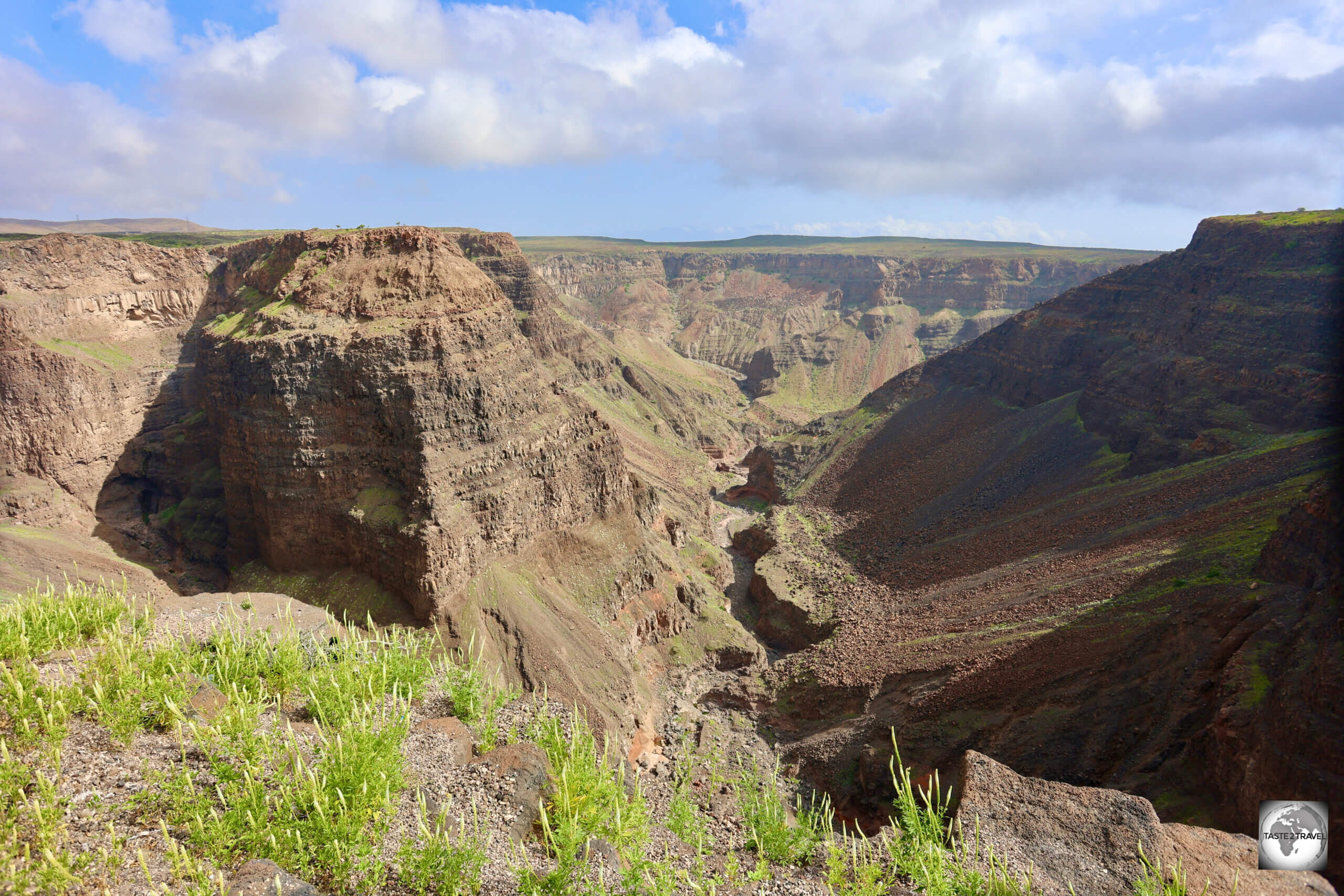 Djibouti's Grand Canyon, actually <i>Belvedere Sul Canyon</i>, is located at a point where three tectonic plates are pulling apart - i.e. <i>rifting.</i>