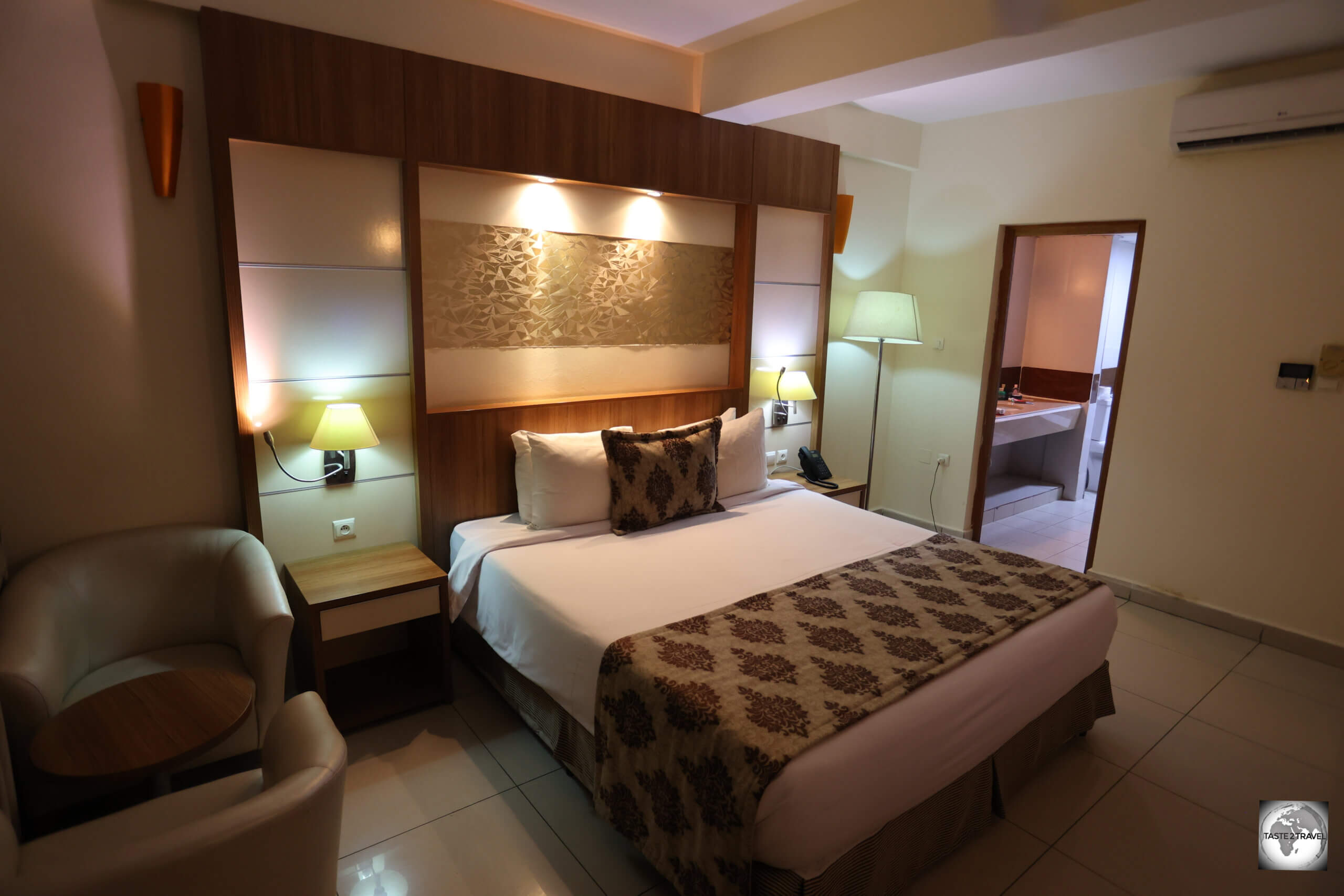 A view of my room at the Atlantic Hotel in Djibouti City.