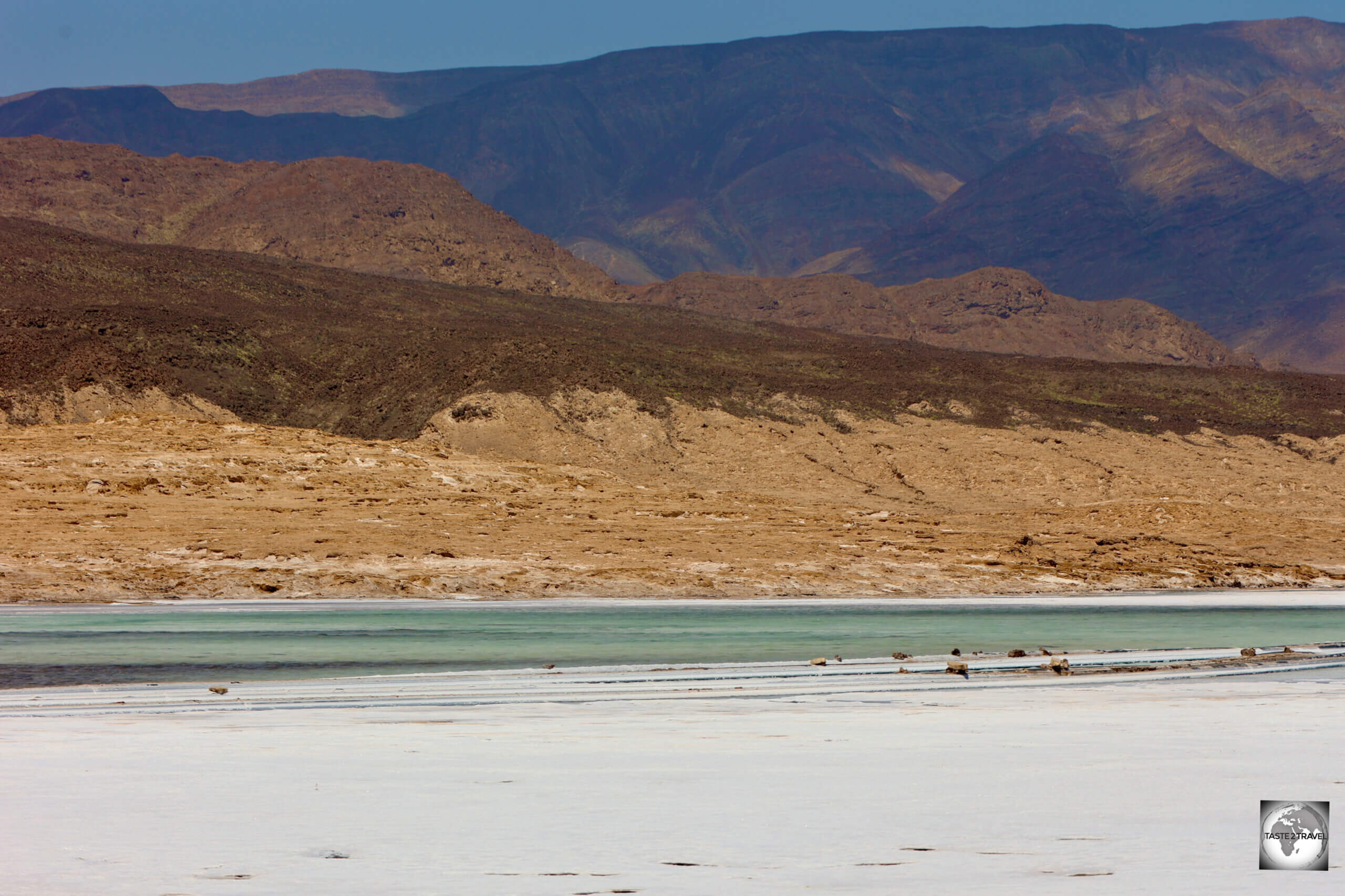 A view of Lake Assal, a future sea bed in the making.