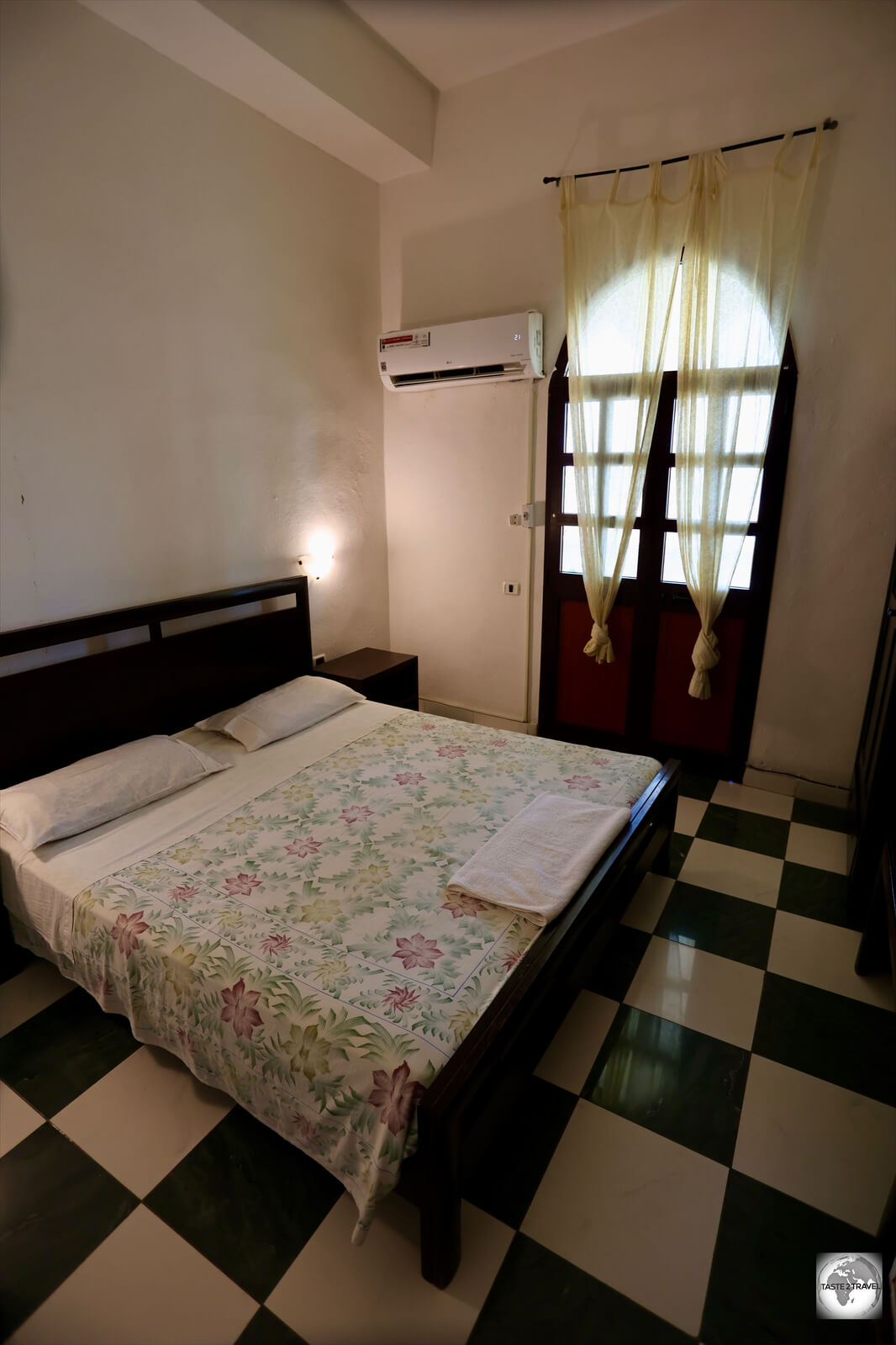 My <i>less-than-appealing</i> room at the Grand Dahlak hotel.