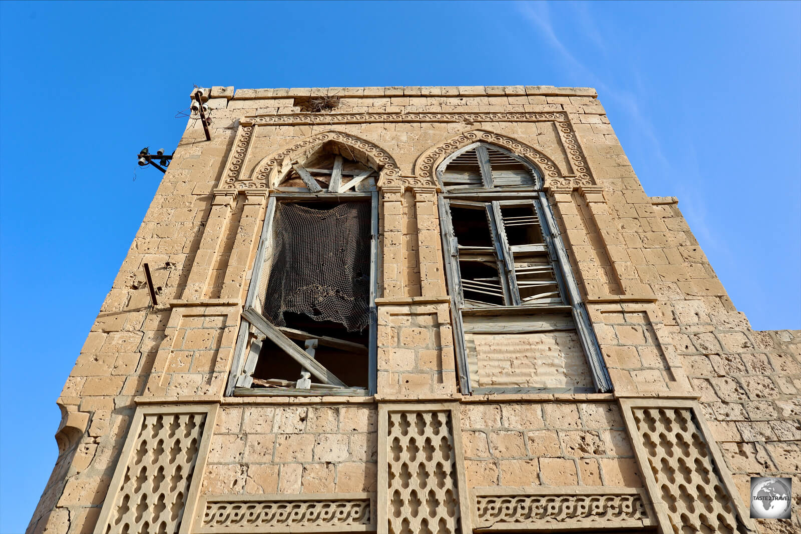 Details of an abandoned building in Massawa old town.