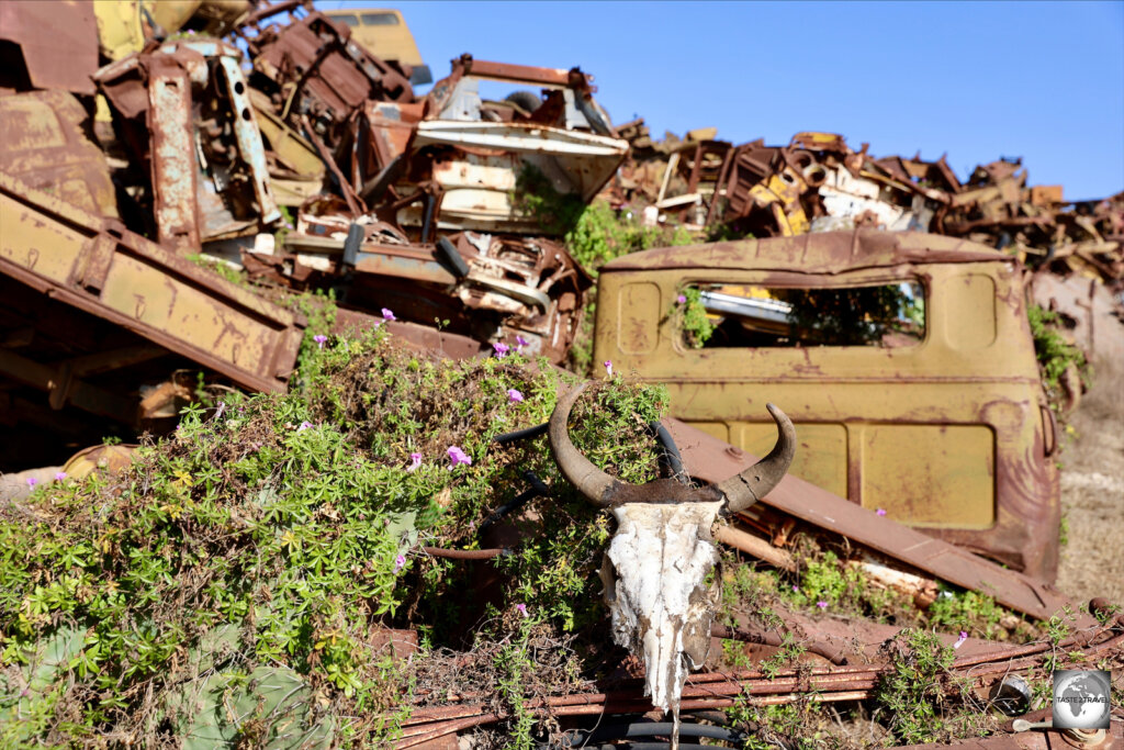 A haunting and eerie sight - the Tank Graveyard in Asmara.