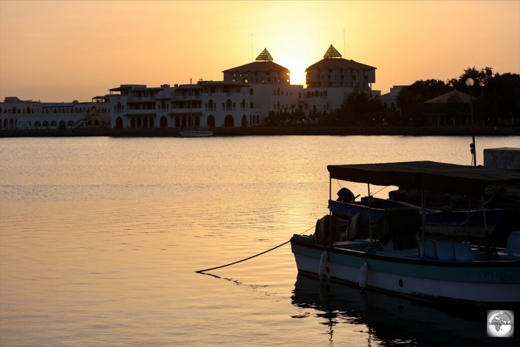 Sunset over the Red Sea port city of Massawa.