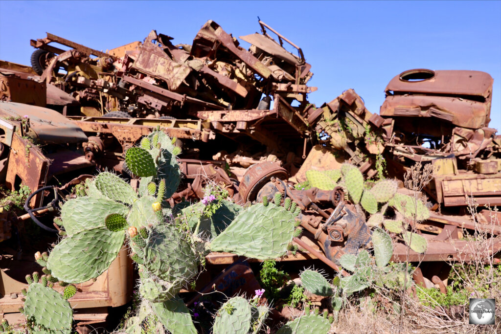 Wrecks upon wrecks at the Tank Graveyard in Asmara.