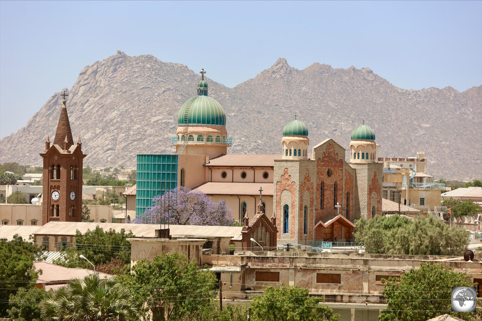 A view of Keren city and St. Antonios church.