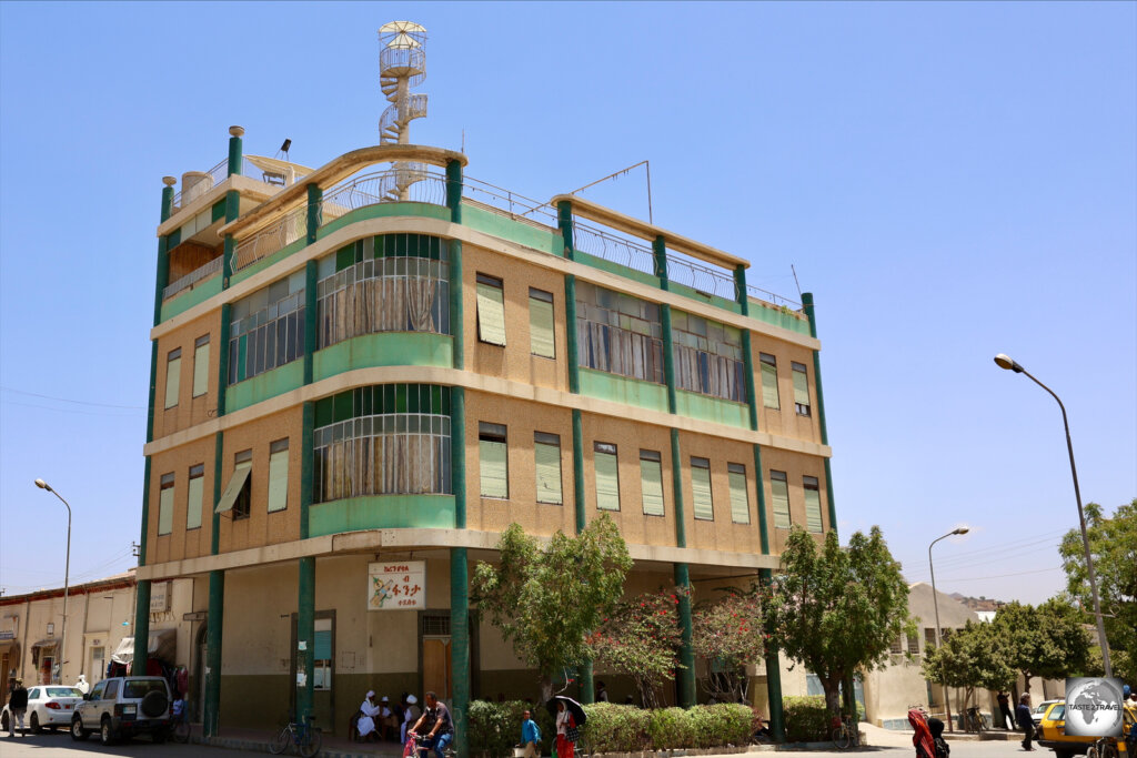 The best views of Keren are from the rooftop terrace of the Keren hotel in downtown Keren.