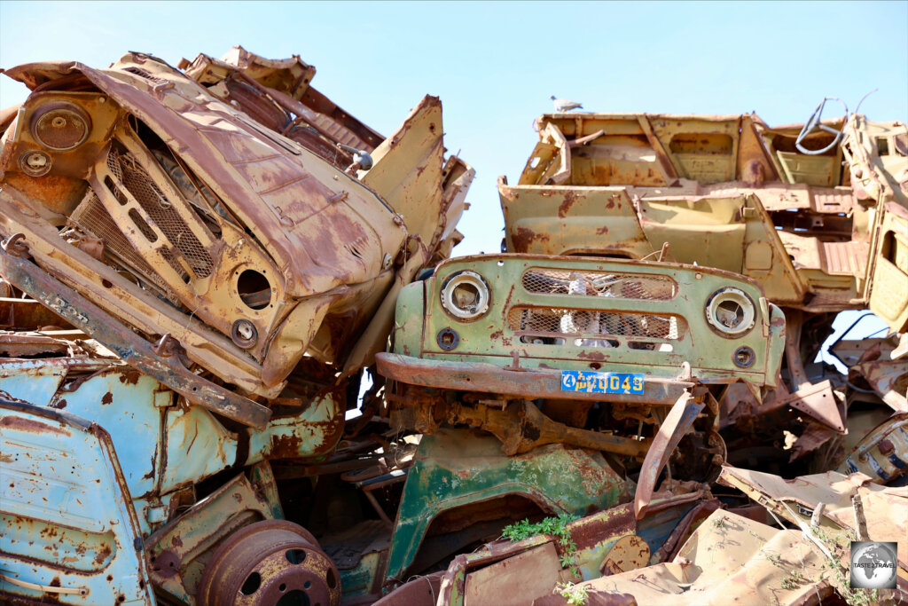 Home to 1000's of pieces of destroyed military equipment, the Tank Graveyard in Asmara is a truly bizarre sight.