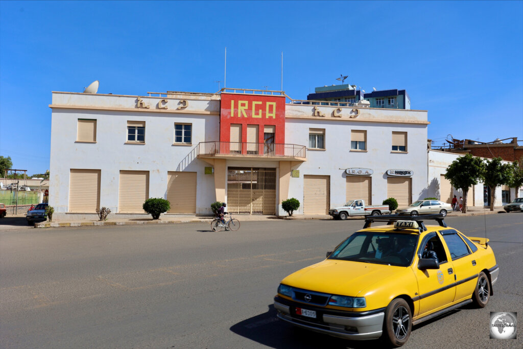 Ubiquitous yellow taxis can be found everywhere in Asmara.