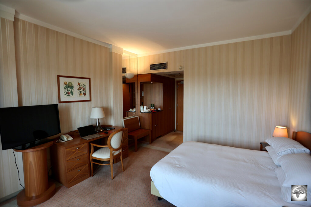 A view of my spacious and comfortable room at the Asmara Palace Hotel.
