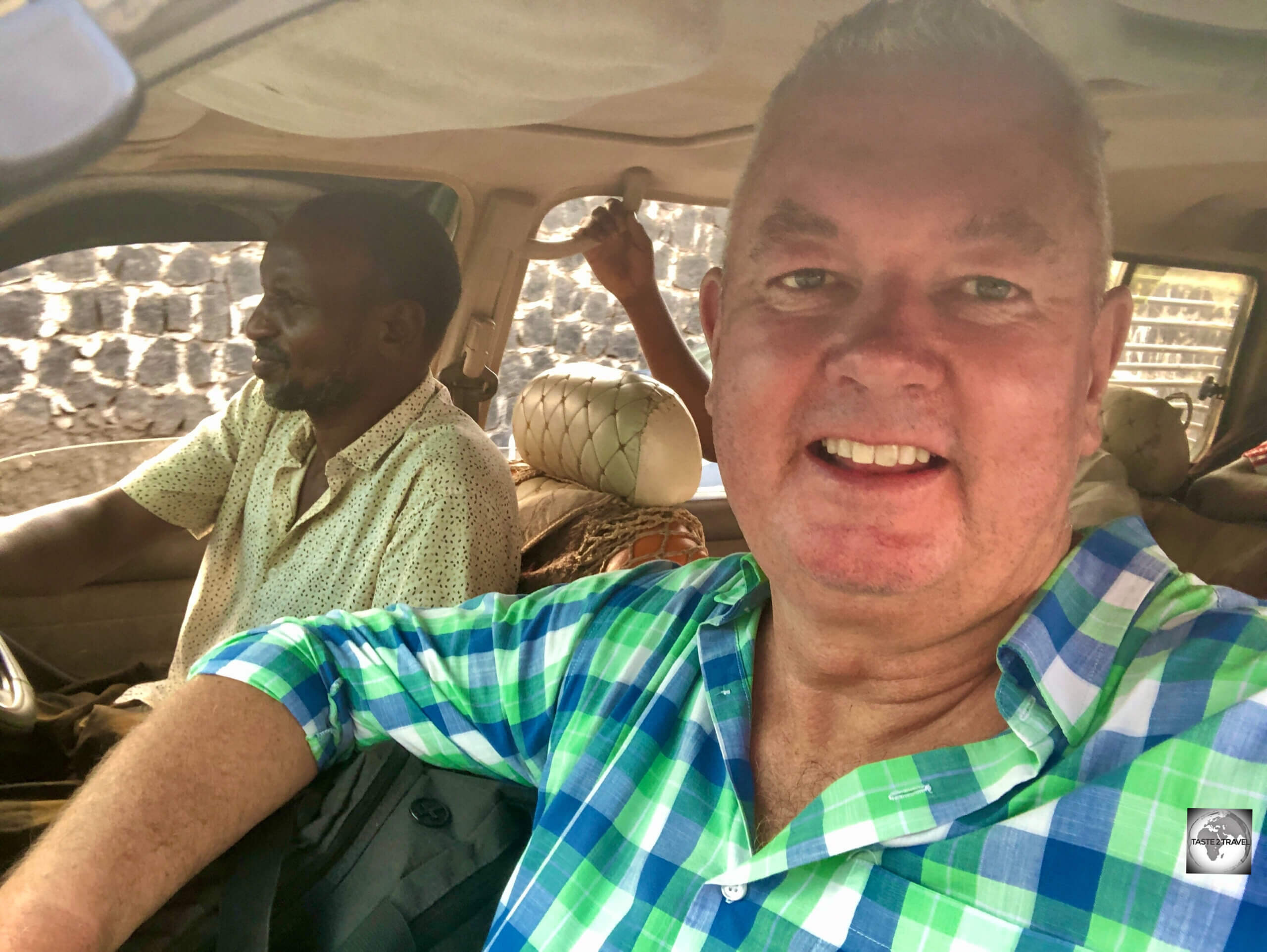 When bouncing for 17-hours along desert tracks, I recommend paying extra to ride up front next to the driver.