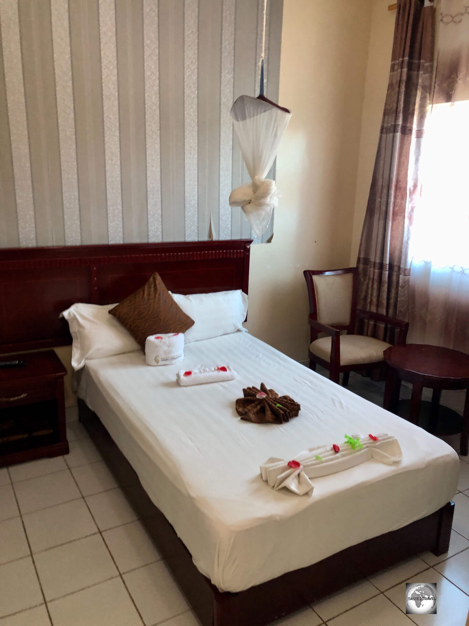 My room at the Maamuus Hotel in Hargeisa.
