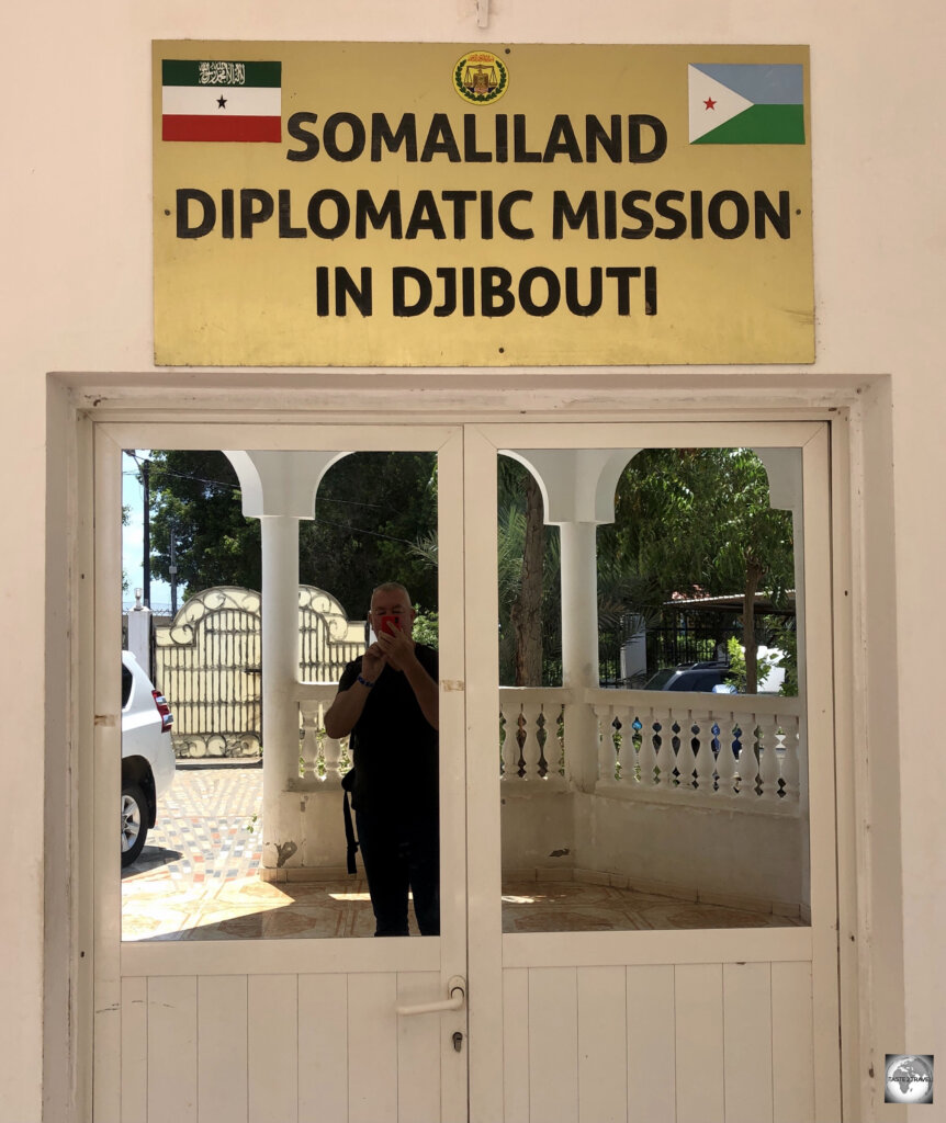 The entrance of the Somaliland Mission in Djibouti, the best place to apply for a visa.