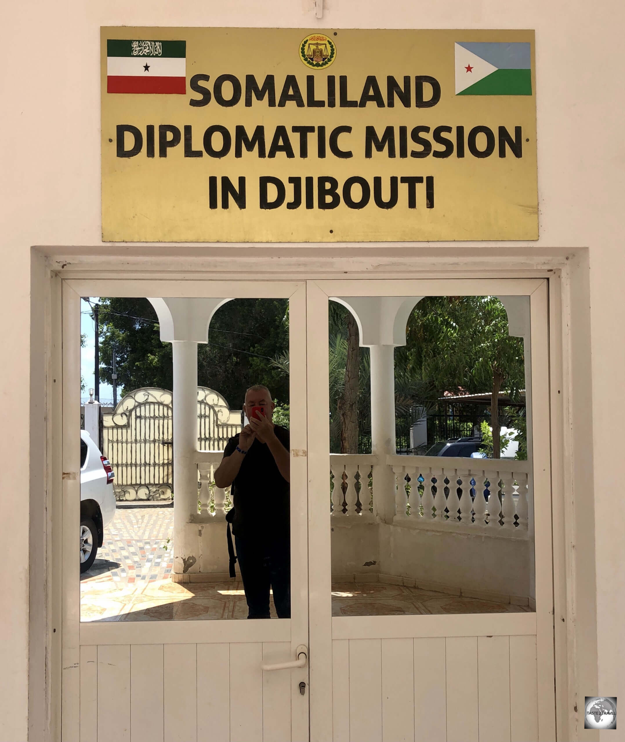 The entrance of the Somaliland Mission in Djibouti.