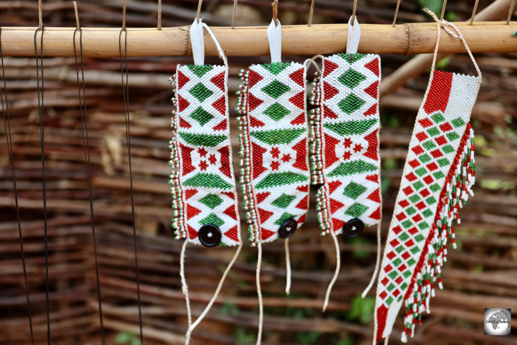 The colours of Burundi, featured in souvenir trinkets.