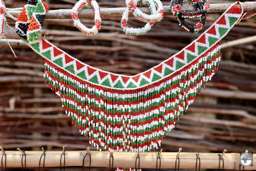 The colours of the Burundi flag feature in many souvenirs.