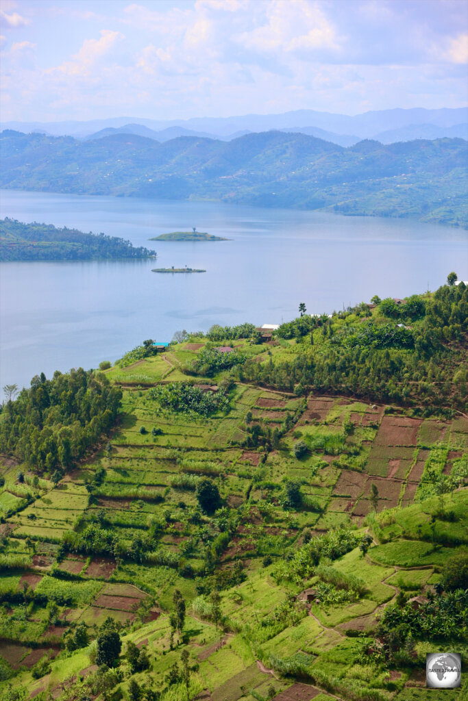 A view of the fertile hills which surround the shores of Lake Ruhondo.