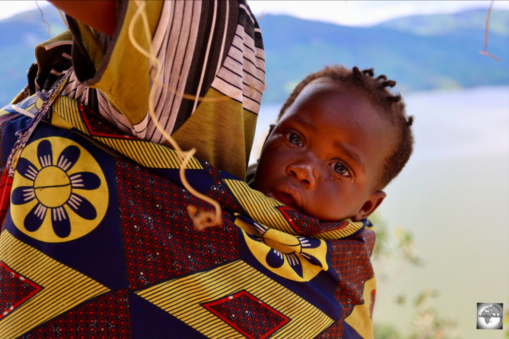 Mother and child, at Lake Ruhondo, northern Rwanda.