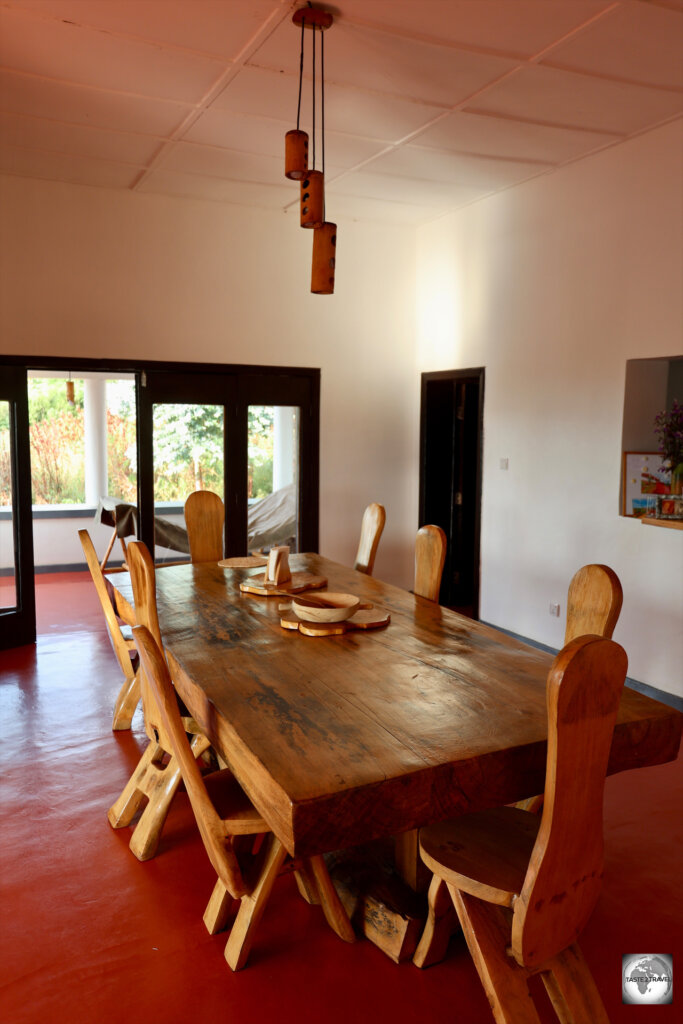 The most amazing meals were served at the large handmade dining table at the Rutete Eco Resort.