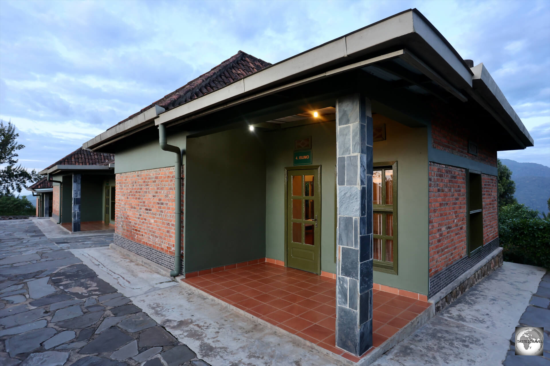 Rooms at the Nyungwe Top View Hill Hotel are in self-contained bungalows.