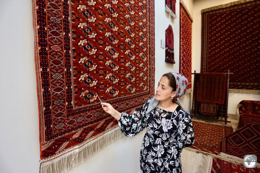 A highlight of Ashgabat was my guided tour of the Turkmen Carpet Museum.