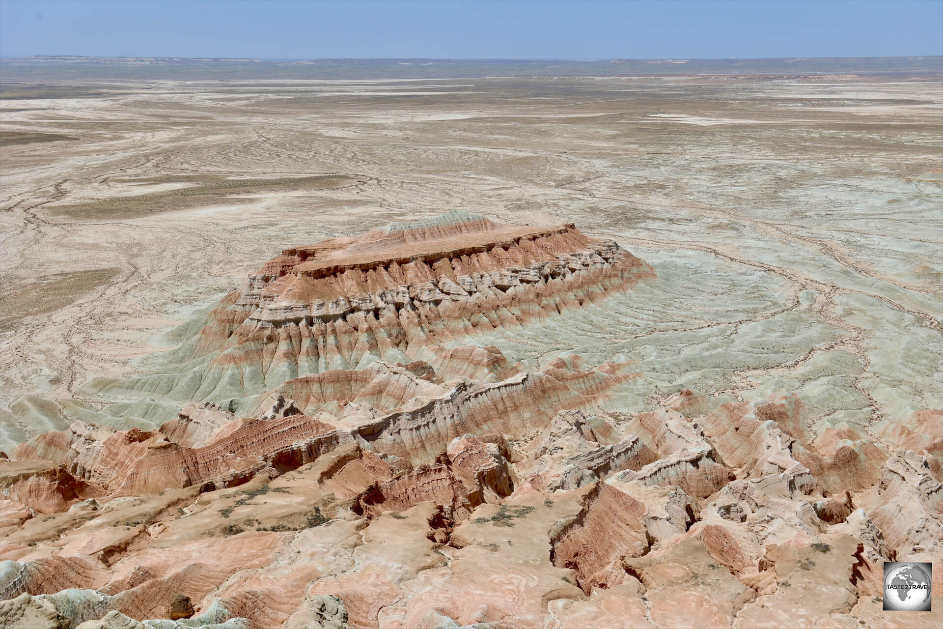 A highlight of Turkmenistan, the stunningly beautiful Yangykala Canyon.
