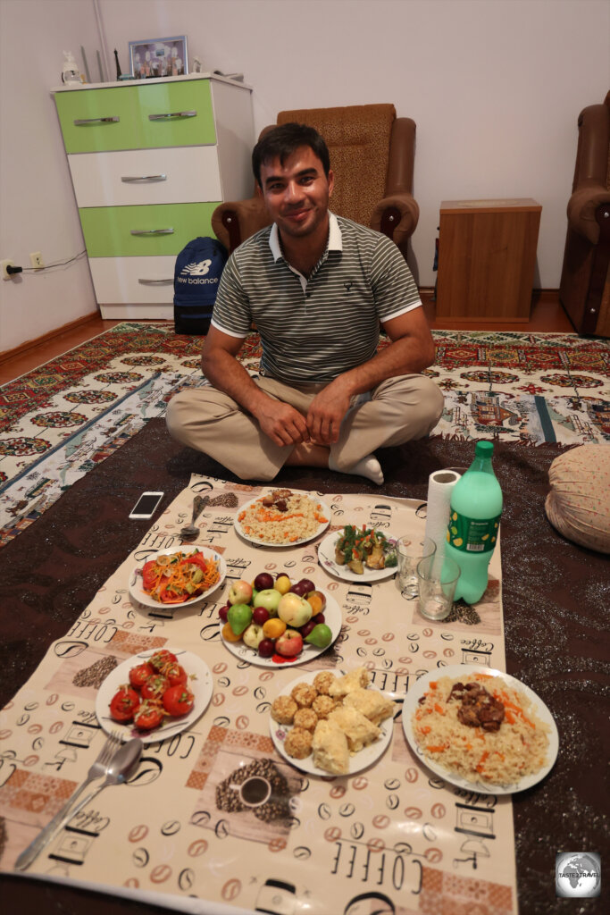 Rejep and I shared a traditional Turkmen meal which was prepared by his very talented wife. Truly delicious!