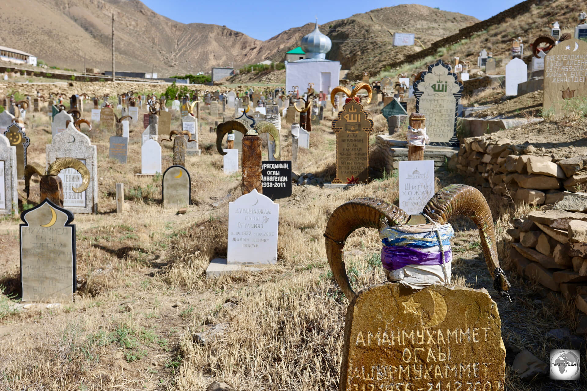 A view of the cemetery at Nokhur, a highlight of the village.
