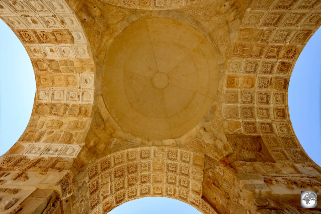 A view of the The Arch of Septimius Severus at Leptis Magna.