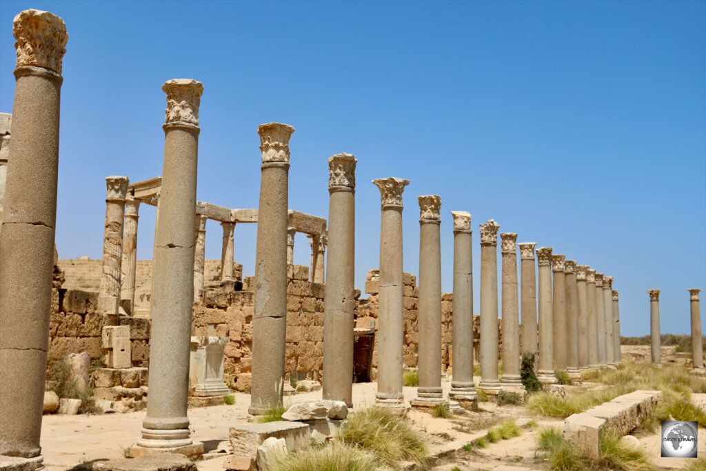The ancient Roman city of Leptis Magna is considered to be the best preserved Roman ruin in all of the Mediterranean.