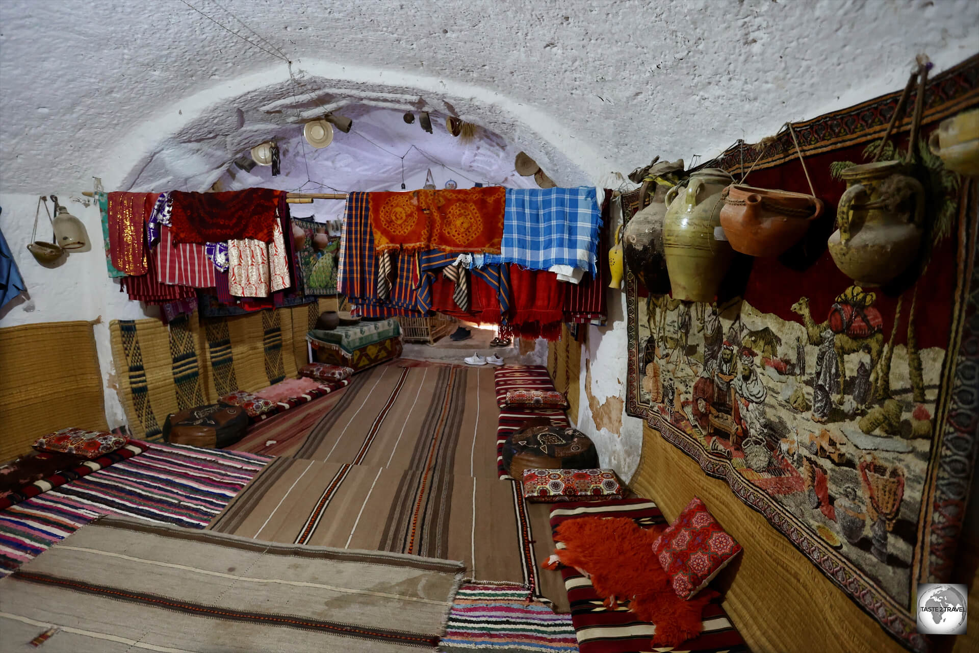 A view of one of the many rooms at the Troglodyte house.