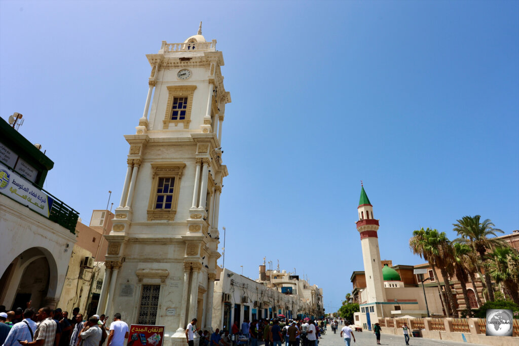 The Ottoman-era clock tower is an icon of Tripoli old town.