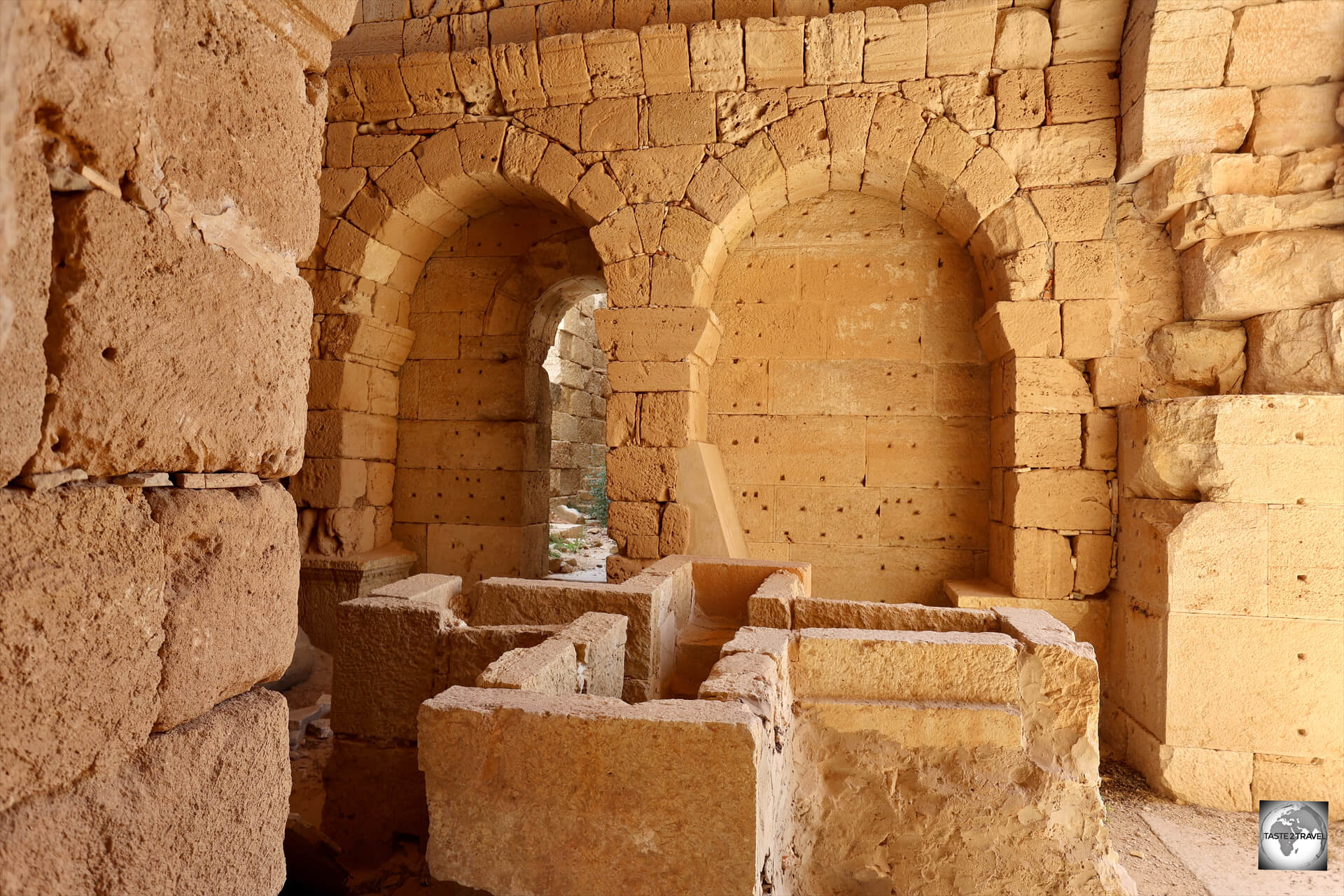One of the first basilica's ever built, the Severan Basilica includes a cross-shaped water trough.