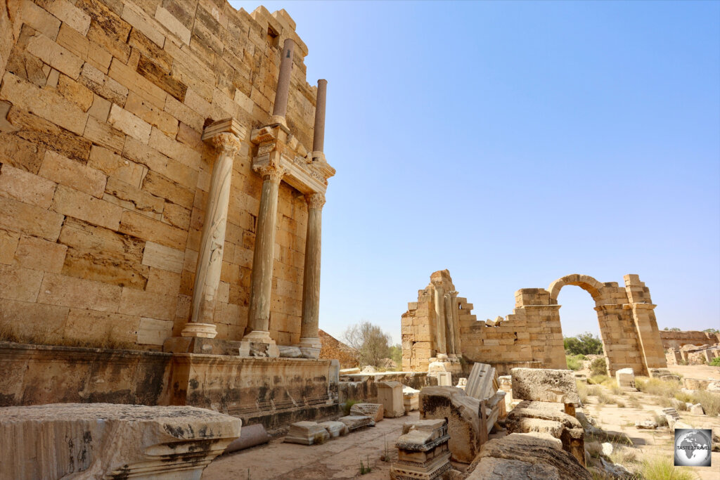 A view of one of the former Nymphaeum at Leptis Magna.